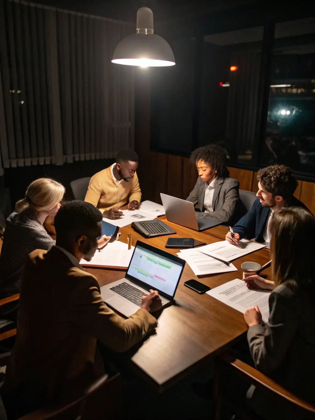 A professional photograph of a diverse group of attendees actively participating in a summit session, with engaged expressions and focused attention, set against a backdrop of a modern conference venue.